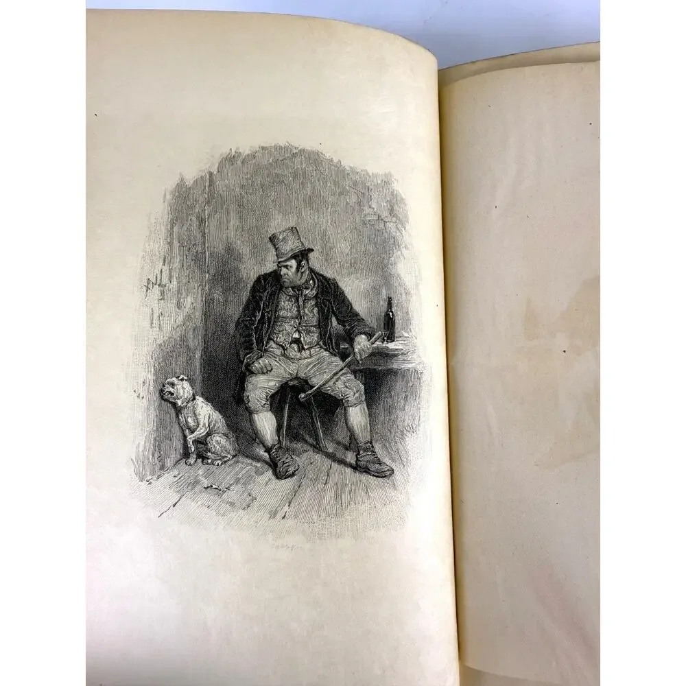 1890 Charles Dicken's Oliver Twist Vol I & II Ltd Ed Illustrated Rare Set #293‎